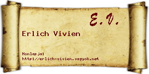 Erlich Vivien névjegykártya